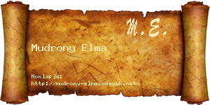 Mudrony Elma névjegykártya